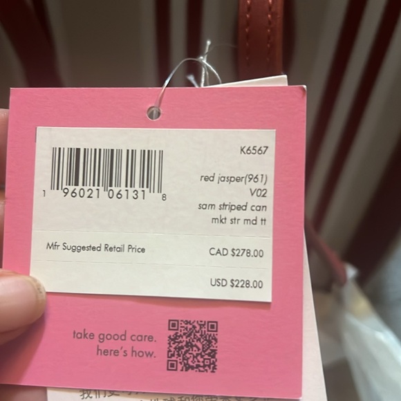 Kate spade canvas tote bag. - Picture 6 of 6